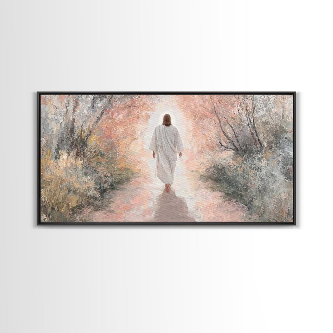 Light Of Glory | Framed Canvas Print | Christian Wall Art | Jesus Christmas Art | Christian Art Canvas | Christmas Decor