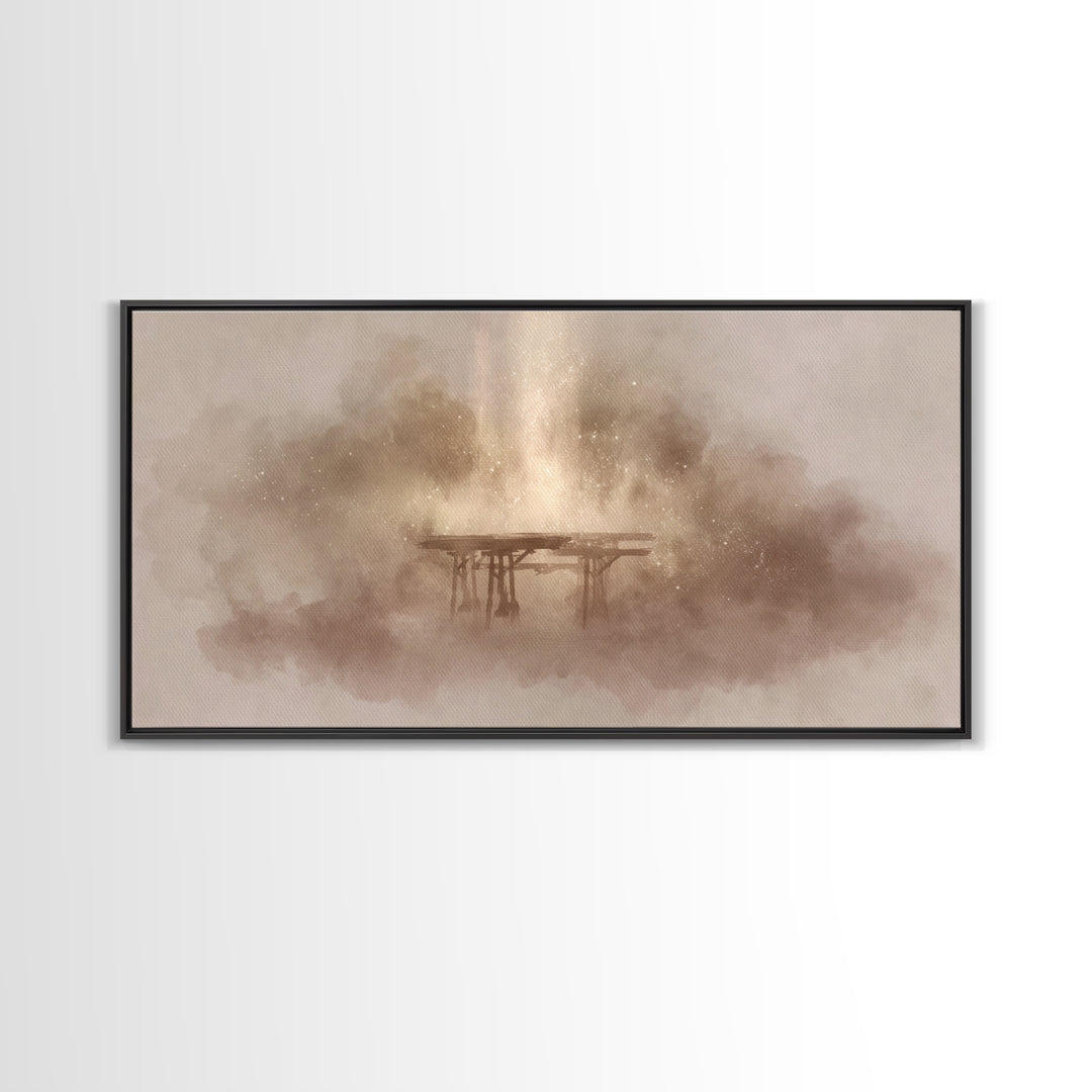Divine Ascension, Framed Canvas Print, Christian Art Canvas, Christian Wall Art, Jesus Painting, Christian Decor