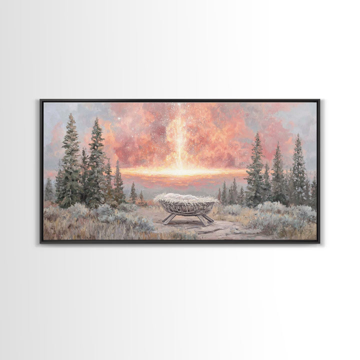 Star Of Bethlehem – Framed Canvas Print – Christian Christmas Art – Christmas Wall Art – Christian Art Canvas – Christian Decor