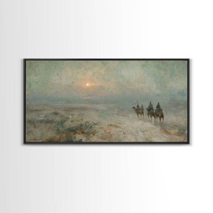 Starborn Pilgrimage, Framed Canvas Print, Christmas Art Prints, Christian Christmas Art, Christian Art Canvas, Christian Wall Art