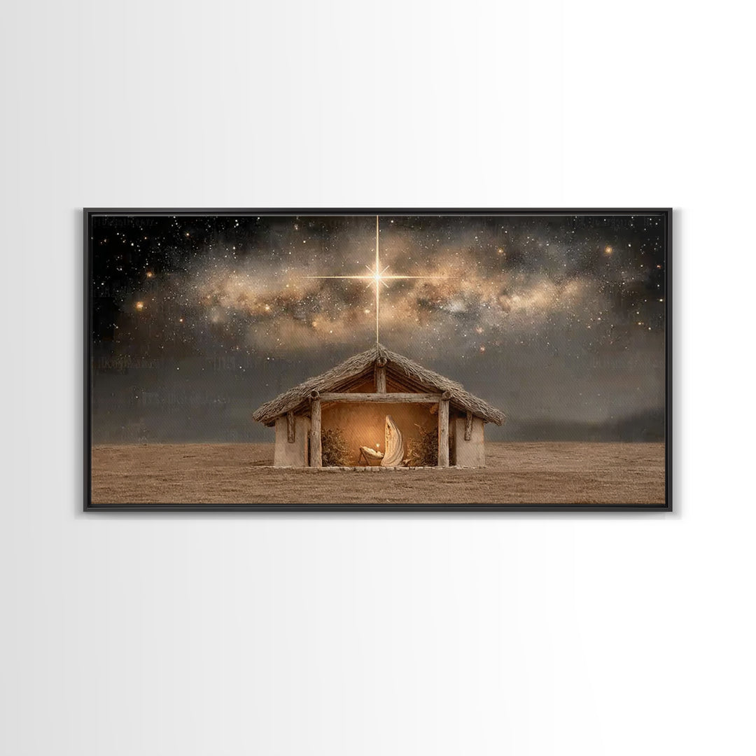 Sacred Dawn – Framed Canvas Print – Christian Canvas – Christian Art – Christian Decor – Jesus Art – Christian Gifts – Christmas Art