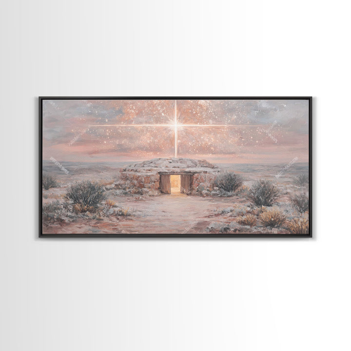 Radiant Birth – Framed Canvas Print – Christian Art – Christian Gifts – Christian Canvas – Christmas Art – Jesus Art – Christian Decor