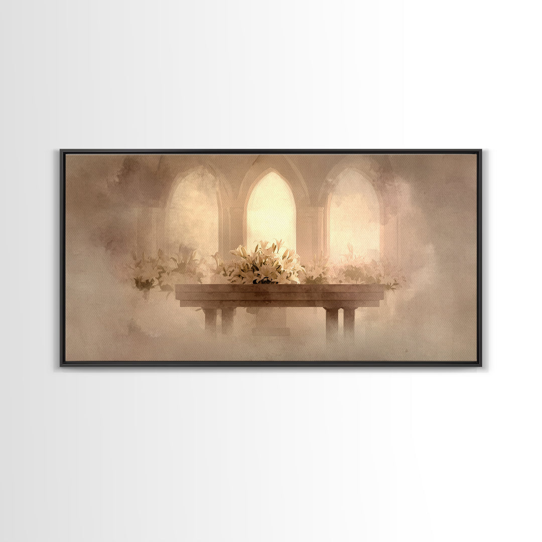 Holy Bloom | Framed Canvas Print | Christian Art Print | Christian Wall Art | Subtle Christian Paintings | Christian Decor | Christian Chri