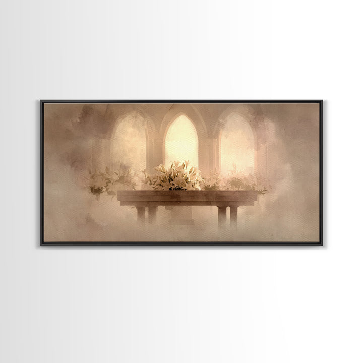 Holy Bloom | Framed Canvas Print | Christian Art Print | Christian Wall Art | Subtle Christian Paintings | Christian Decor | Christian Chri
