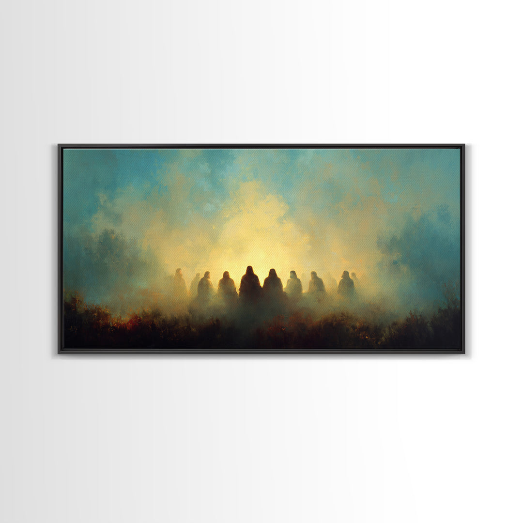Heavenly Assembly – Framed Canvas Print – Christian Art – Jesus Painting – Christian Canvas – Christian Wall Art – Christian Gifts