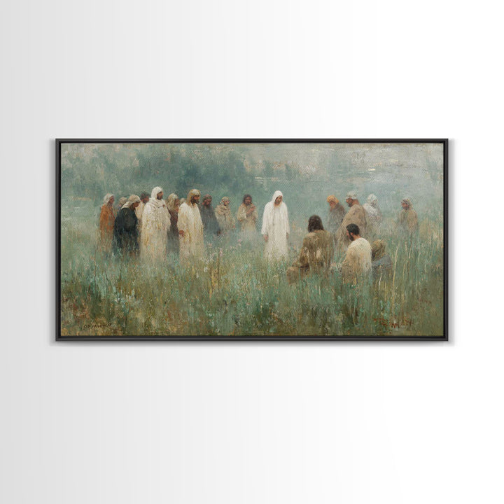 Field Of Peace – Framed Canvas Print – Christian Art Canvas – Christian Paintings – Jesus Art – Christian Wall Art – Christian Decor