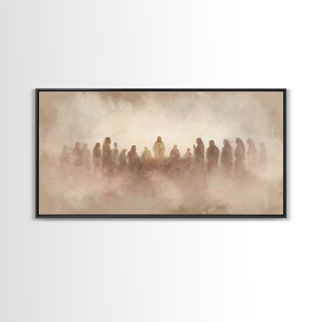 Sacred Gathering – Framed Canvas Print – Christian Wall Art – Jesus Art – Christian Art Canvas – Christian Gifts – Christian Painting