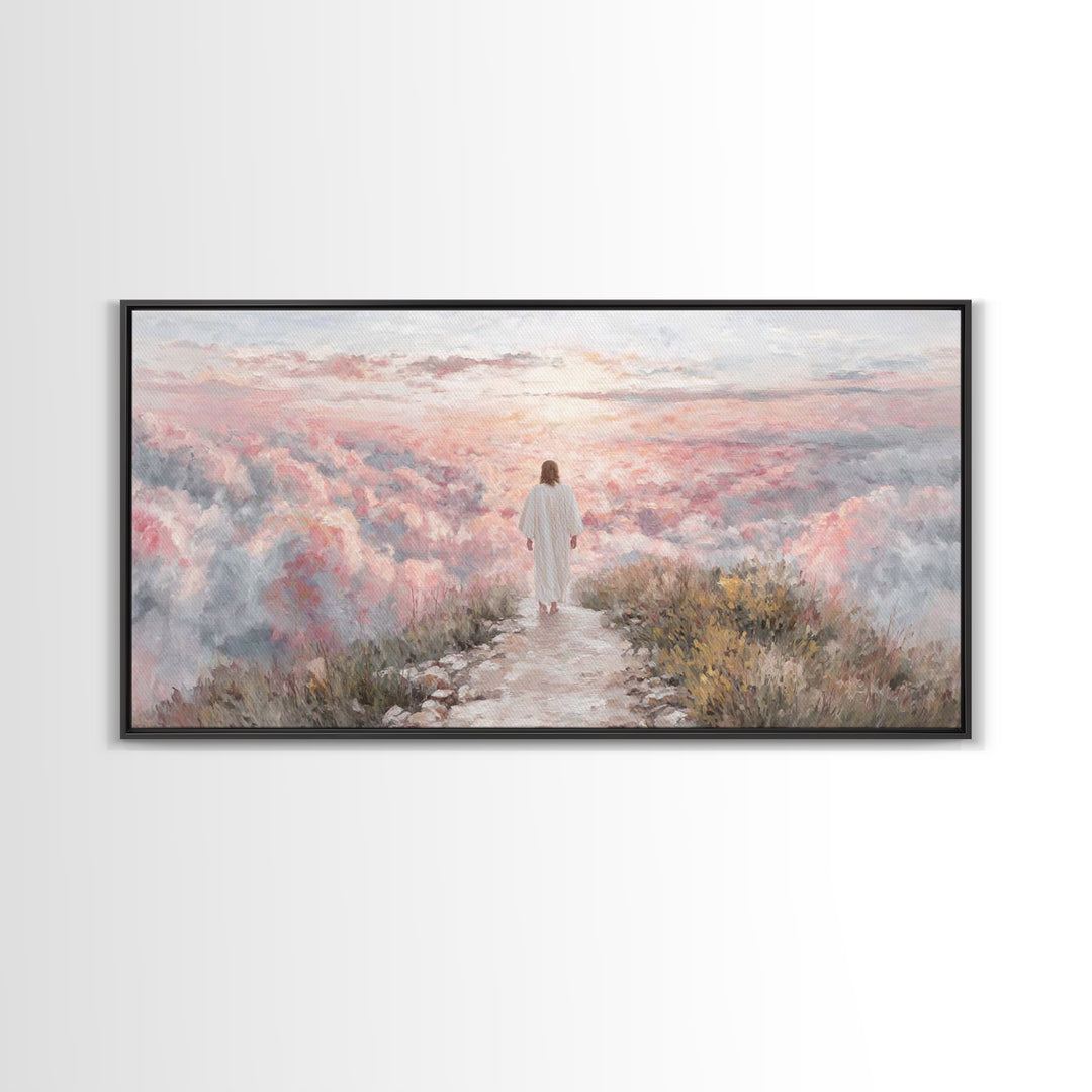 Path Of Faith – Framed Canvas Print – Christian Wall Art – Christian Art – Jesus Painting – Christian Art Canvas – Christian Decor