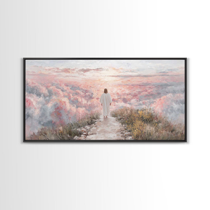 Path Of Faith – Framed Canvas Print – Christian Wall Art – Christian Art – Jesus Painting – Christian Art Canvas – Christian Decor