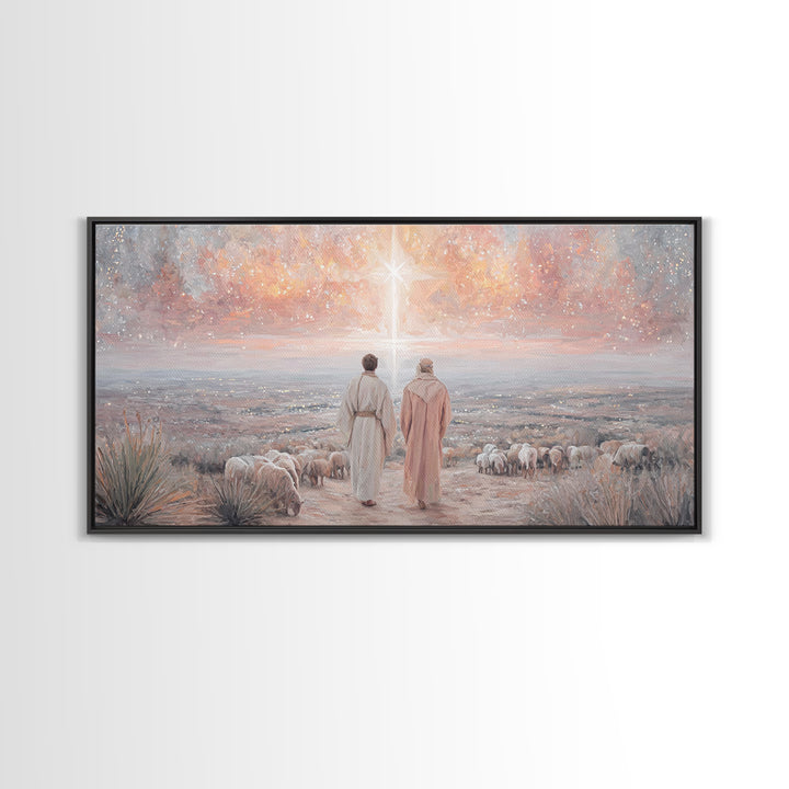 Guiding Star Promise – Framed Canvas Print – Christian Wall Art – Christian Art Canvas – Jesus Christmas Art – Christmas Wall Art – Christi