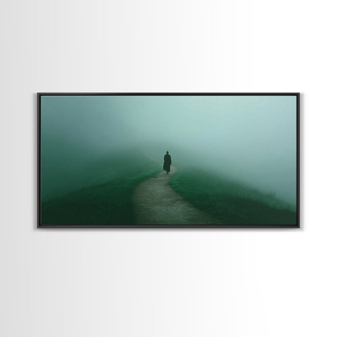 Solitary Light – Framed Canvas Print – Christian Art – Christian Decorations – Christian Canvas – Jesus Art – Christian Wall Art