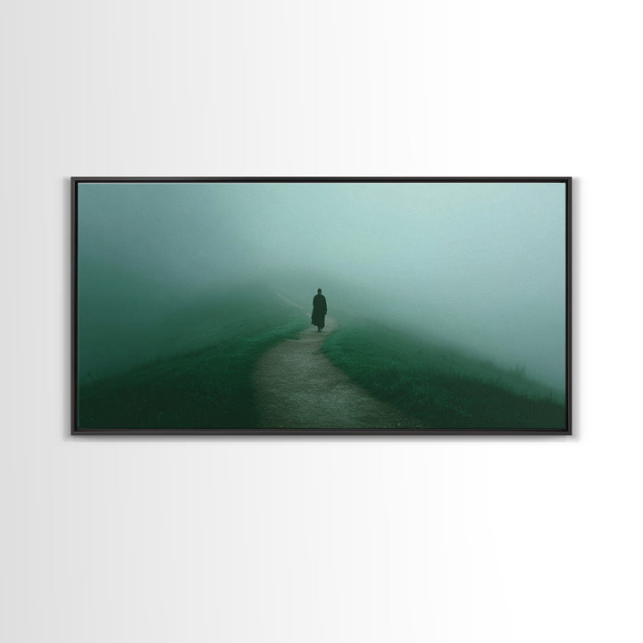 Solitary Light – Framed Canvas Print – Christian Art – Christian Decorations – Christian Canvas – Jesus Art – Christian Wall Art