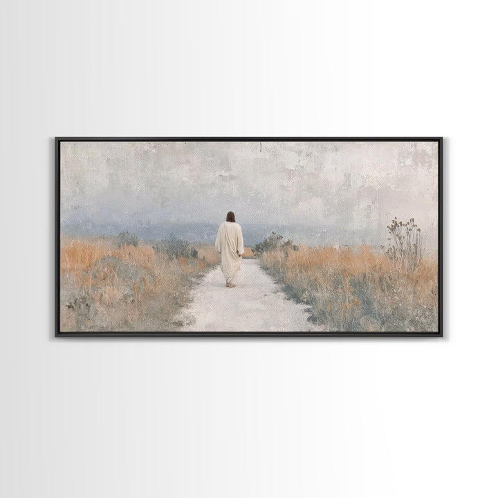 Fields Of Mercy | Framed Canvas Print | Christian Art Print | Jesus Painting | Christian Wall Art | Minimalist Christian Art | Christian Ch