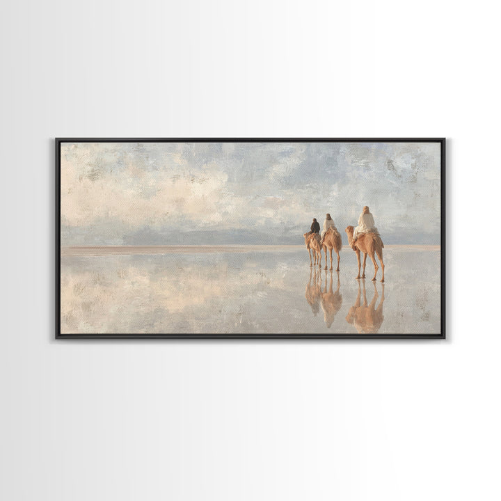 Journey Of The Wisemen, Framed Canvas Print, Christian Christmas Art, Christian Paintings, Large Christian Art, Christian Art Canvas, Chris