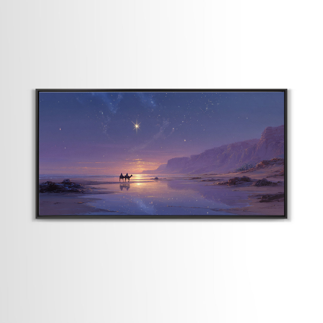 Star of the Wayfarers – Framed Canvas Print – Christian Wall Art – Christian Art Canvas – Christmas Art – Christian Painting – Christian Ch