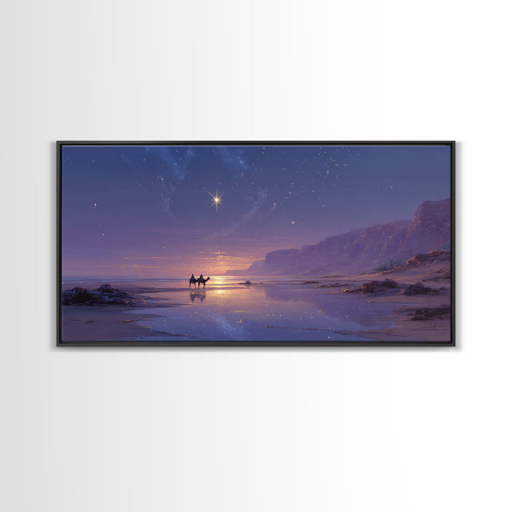 Star of the Wayfarers – Framed Canvas Print – Christian Wall Art – Christian Art Canvas – Christmas Art – Christian Painting – Christian Ch