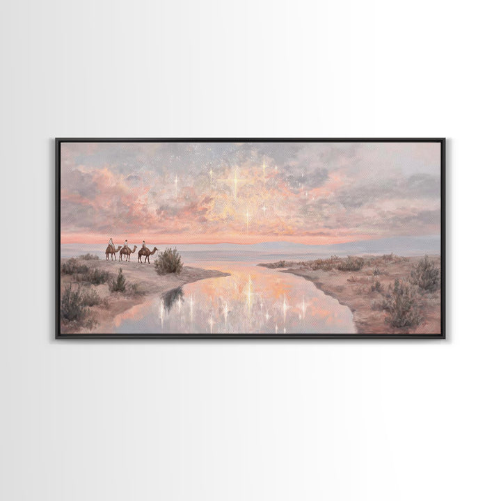 Gifts of the East | Framed Canvas Print | Christian Wall Art | Christmas Art | Christian Art Canvas | Vintage Christmas Art | Christian Chr