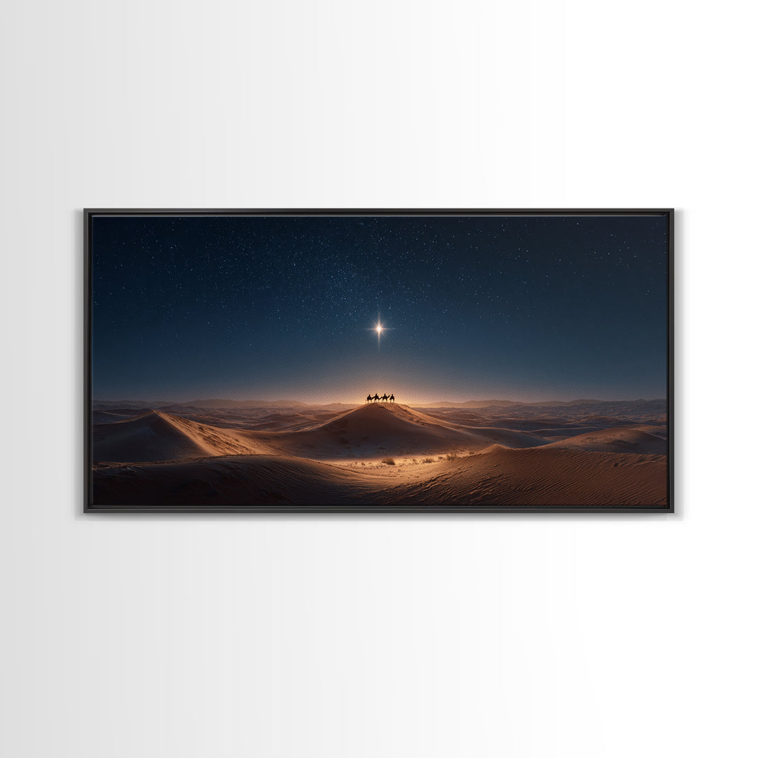 Radiance of Dawn, Framed Canvas Print, Christmas Art Prints, Christian Christmas Art, Christian Wall Art, Christian Art Painting, Modern Ch
