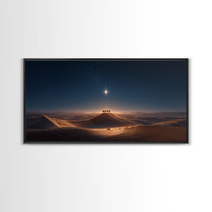 Radiance of Dawn, Framed Canvas Print, Christmas Art Prints, Christian Christmas Art, Christian Wall Art, Christian Art Painting, Modern Ch