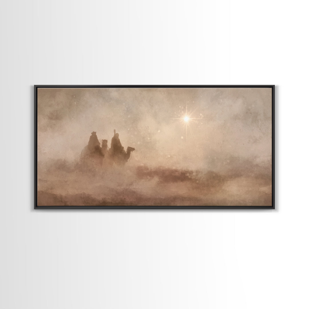 Celestial Path of Hope | Framed Canvas Print | Christian Christmas Art | Christian Painting | Christian Art Canvas | Christmas Wall Art | S
