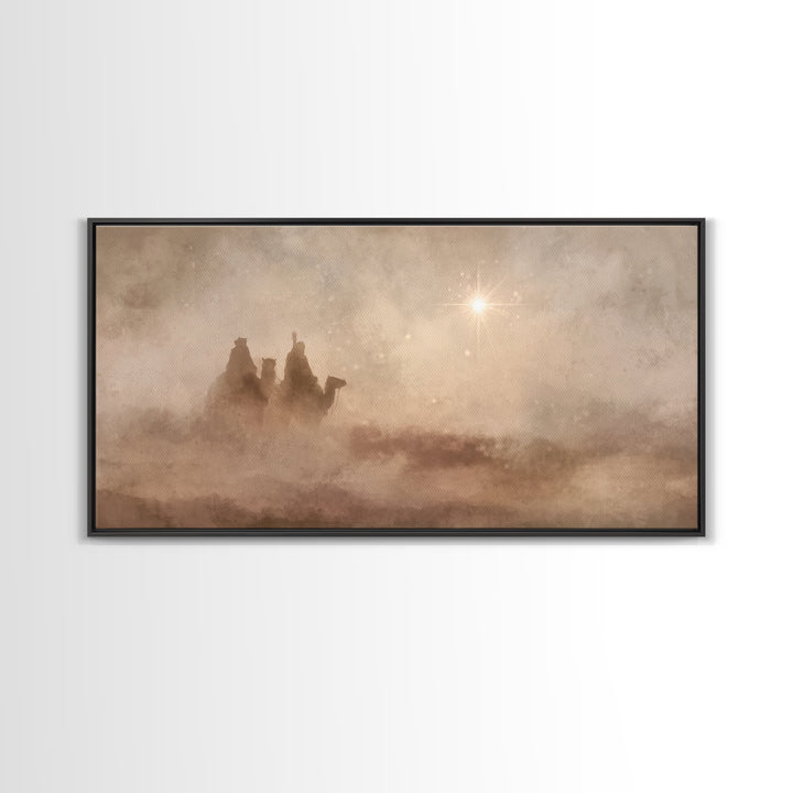Celestial Path of Hope | Framed Canvas Print | Christian Christmas Art | Christian Painting | Christian Art Canvas | Christmas Wall Art | S
