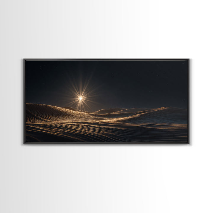 Sands of Bethlehem – Framed Canvas Print – Christian Art Canvas – Christmas Art – Christian Wall Art – Christian Painting – Modern Christma