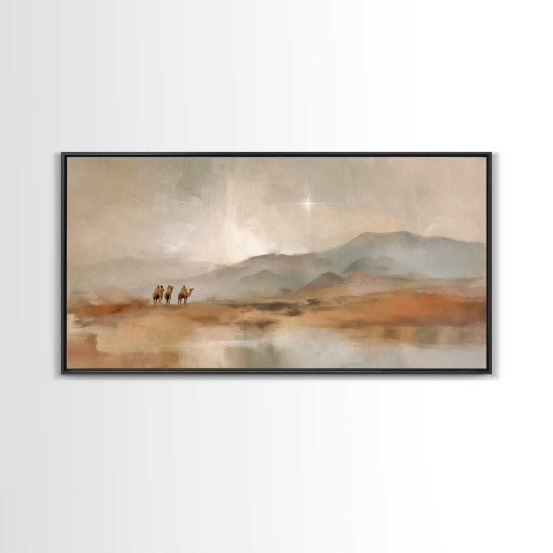 Star of Bethlehem – Framed Canvas Print – Christmas Art – Christian Art Canvas – Christian Wall Art – Christian Christmas Art – Jesus Paint
