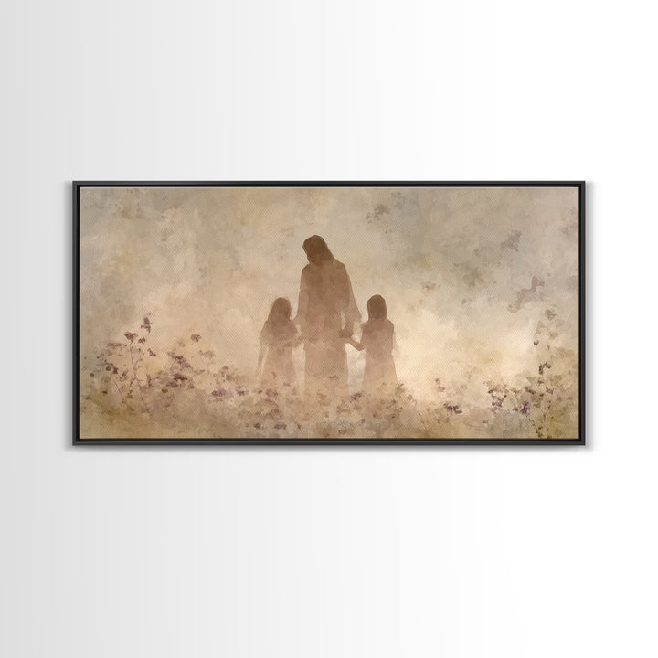 Children of Grace | Framed Canvas Print | Christian Art Canvas | Christian Wall Art | Jesus Painting | Christian Art | Christian Decor