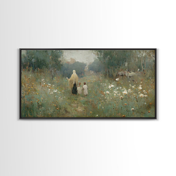 Field of His Peace | Framed Canvas Print | Christian Art Canvas | Christian Art | Jesus Painting | Christian Wall Art | Christian Decor