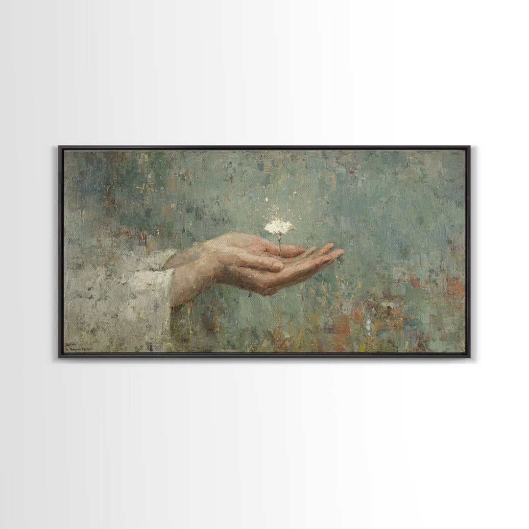 Bloom of Hope, Framed Canvas Print, Christian Art Canvas, Christian Painting, Christian Wall Art, Christian Art, Jesus Art Print