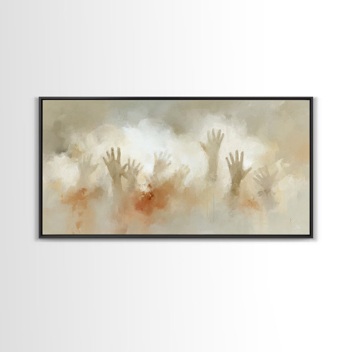 Rising Light – Framed Canvas Print – Christian Art Canvas – Christian Wall Art – Modern Christian Art – Christmas Wall Art