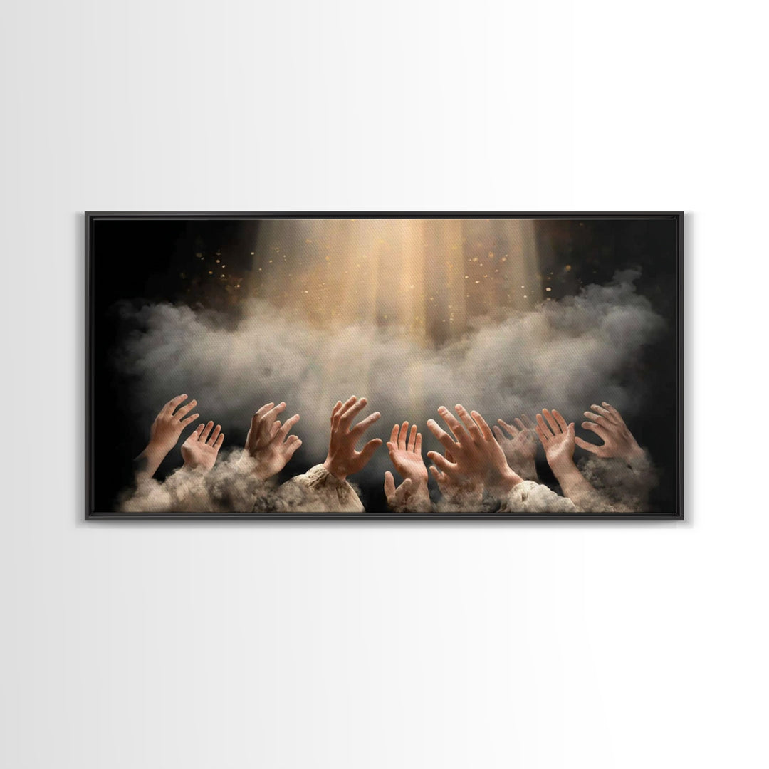 Divine Radiance – Framed Canvas Print – Christian Wall Art – Jesus Painting – Christian Art Canvas – Christian Christmas Decor