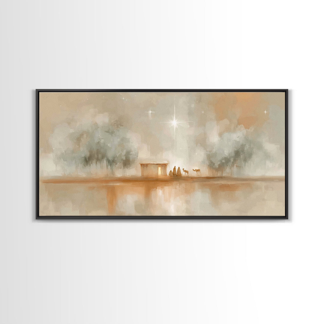 Shepherds Of Wonder | Framed Canvas Print | Christian Art Canvas | Christian Christmas Art | Christmas Wall Art | Christian Decor