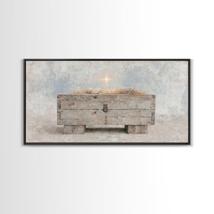 Starlit Promise – Framed Canvas Print – Christian Christmas Art – Christian Wall Art – Christmas Art – Christian Decor