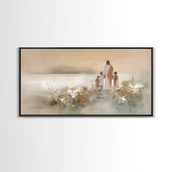 Horizon Of Grace – Framed Canvas Print – Christian Wall Art – Jesus Painting – Christian Art Canvas – Subtle Christian Art – Christian Chri