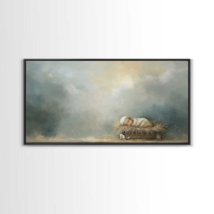 Gentle Kingdom – Framed Canvas Print – Christian Wall Art – Christian Art Canvas – Jesus Painting – Modern Christian Art – Christian Decor