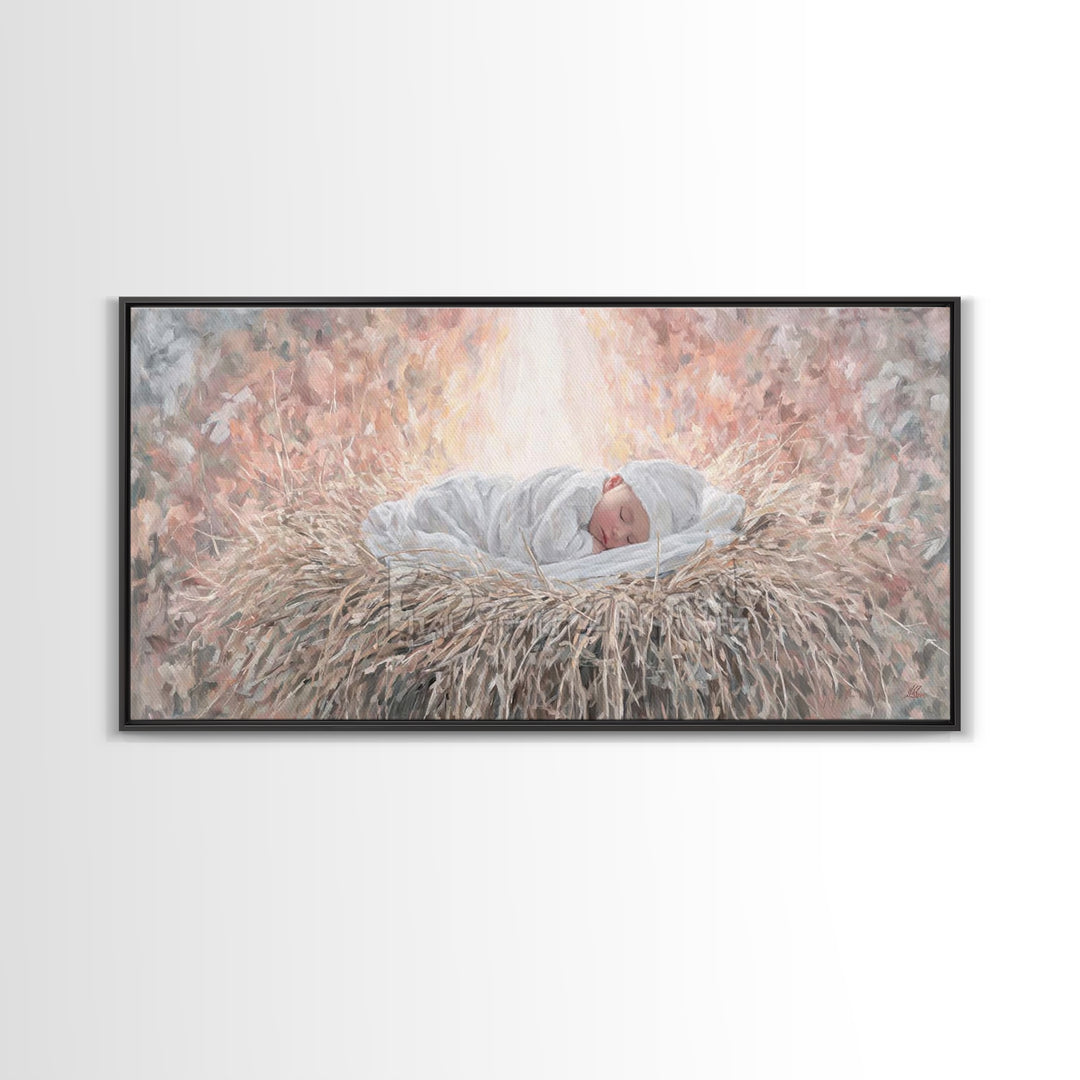 Light Of Bethlehem – Framed Canvas Print – Christmas Wall Art – Christian Art Canvas – Framed Christmas Art – Jesus Christmas Art – Christi