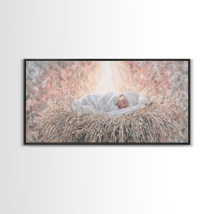 Light Of Bethlehem – Framed Canvas Print – Christmas Wall Art – Christian Art Canvas – Framed Christmas Art – Jesus Christmas Art – Christi
