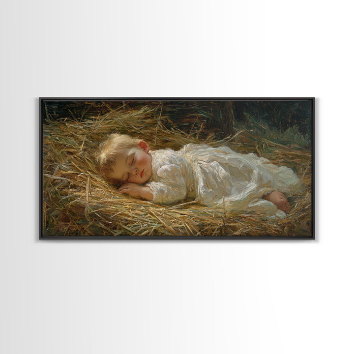 Heavenly Rest – Framed Canvas Print – Christian Christmas Art – Christian Wall Art – Christmas Art Prints – Framed Christmas Art – Christia