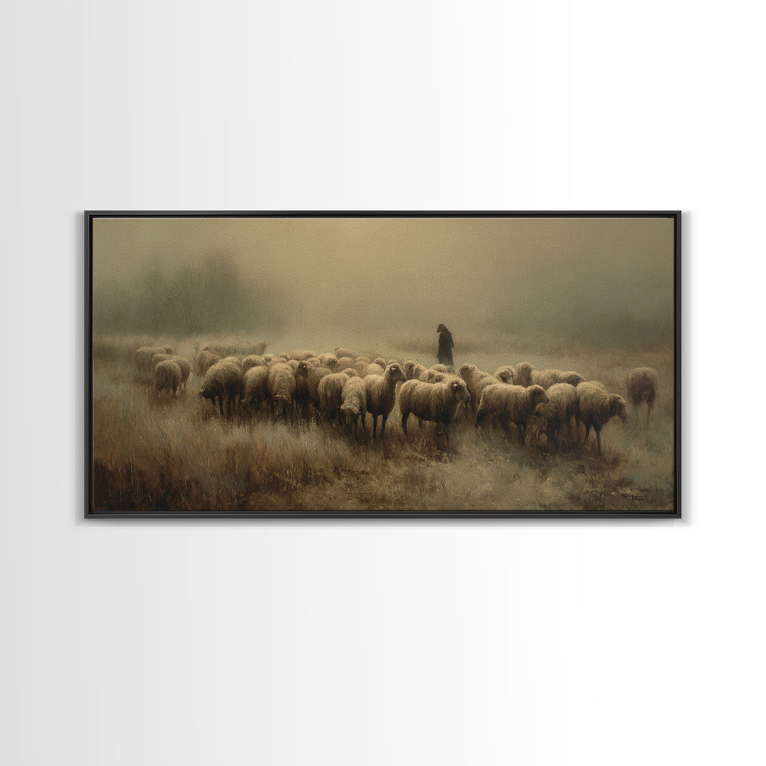 Dawn Shepherd – Framed Canvas Print – Christian Painting – Christian Art Canvas – Moody Christian Art – Christian Wall Art – Large Christia