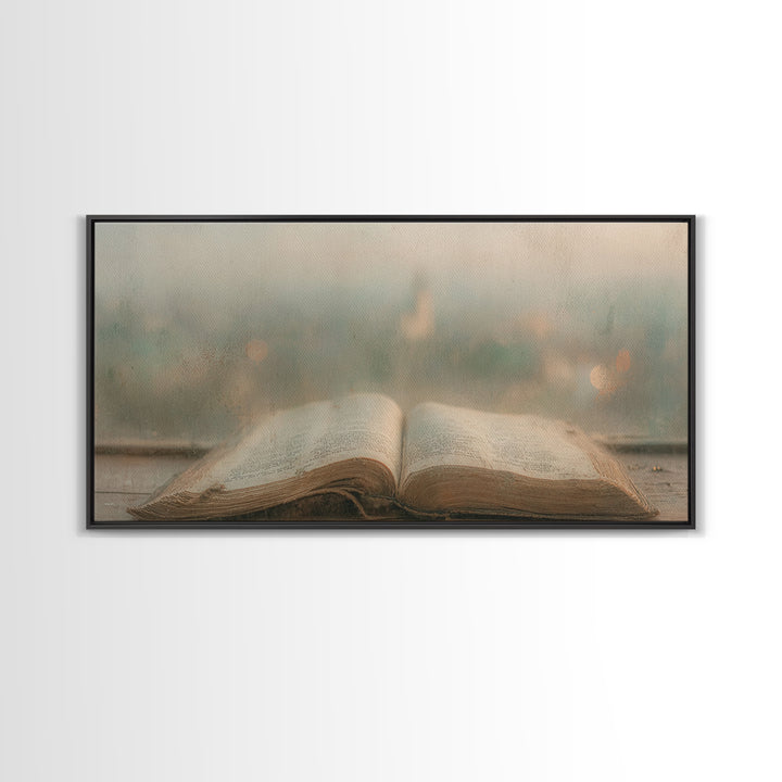 Ancient Pages – Framed Canvas Print – Christian Art Canvas – Christian Wall Art – Vintage Christian Art – Christian Gift – Christian Art Pr