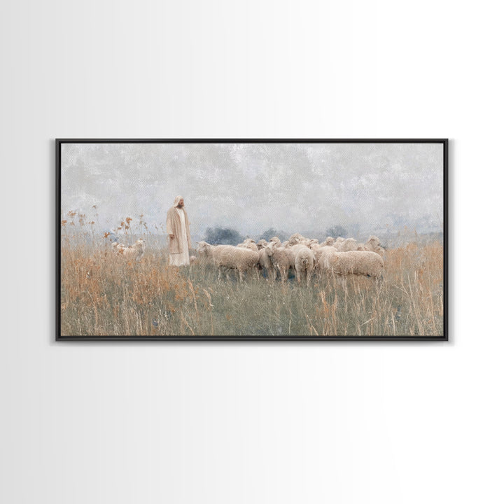 Pathway Of Mercy, Framed Canvas Print, Jesus Painting, Christian Wall Art, Christian Art Canvas, Christmas Art, Modern Christian Art, Chris