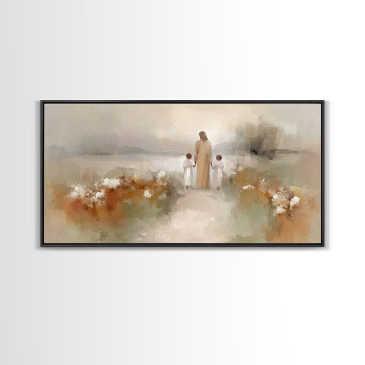 Path Of Grace – Framed Canvas Print – Christian Wall Art – Jesus Painting – Christian Art Canvas – Christian Decor – Modern Christian Art