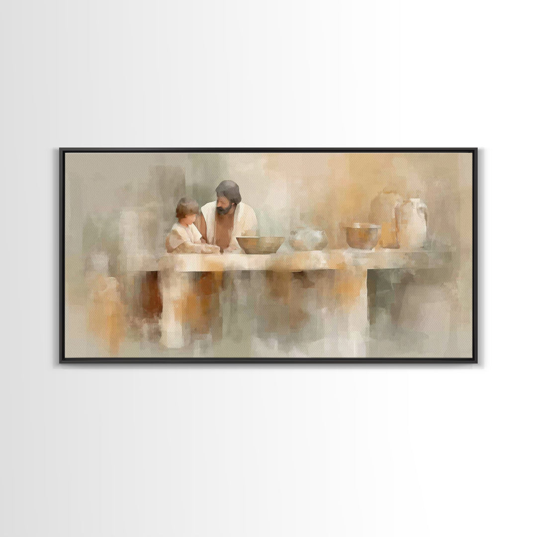Gentle Hands Of Hope – Framed Canvas Print – Christian Art Canvas – Jesus Painting – Christian Wall Art – Christian Decor – Subtle Christia