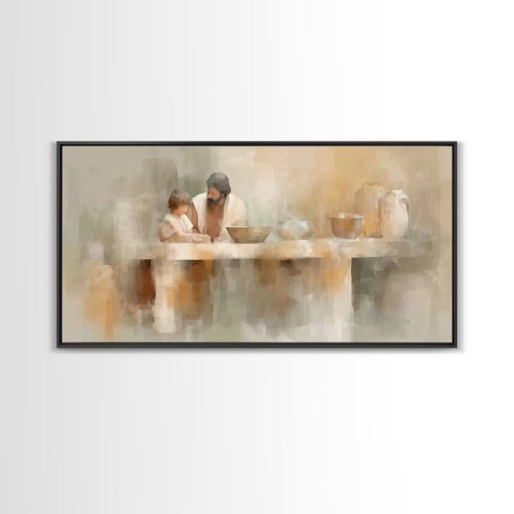 Gentle Hands Of Hope – Framed Canvas Print – Christian Art Canvas – Jesus Painting – Christian Wall Art – Christian Decor – Subtle Christia