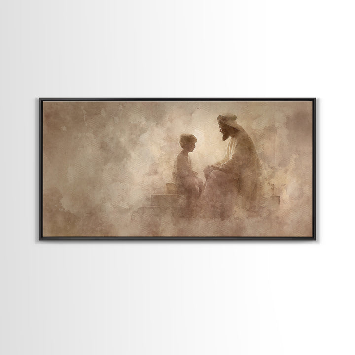 Radiant Salvation – Framed Canvas Print – Christian Wall Art – Christian Art Canvas – Jesus Painting – Christian Decor – Christian Christma