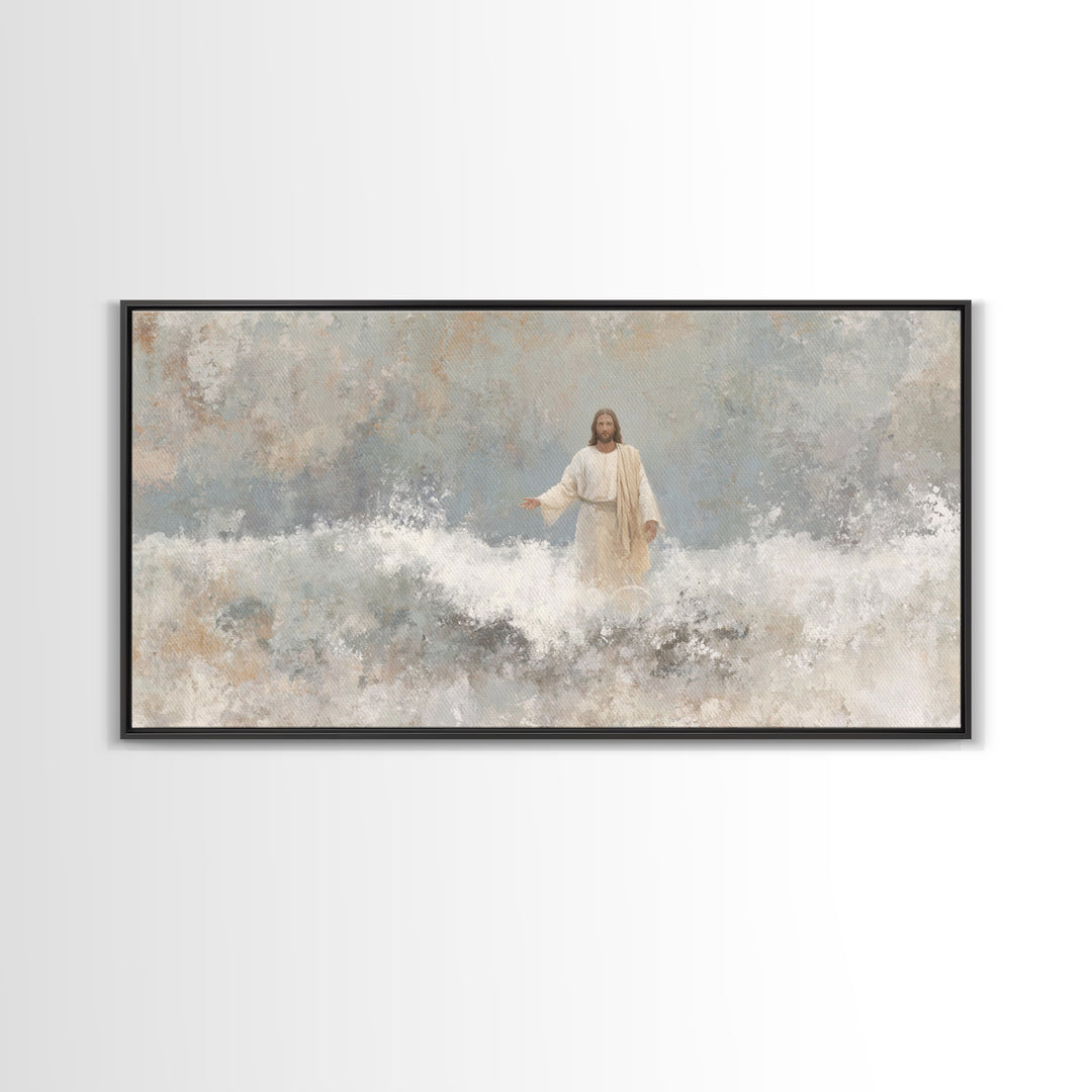 Sacred Light – Framed Canvas Print – Christian Wall Art – Christian Art Canvas – Jesus Painting – Christian Decor – Unique Christian Art