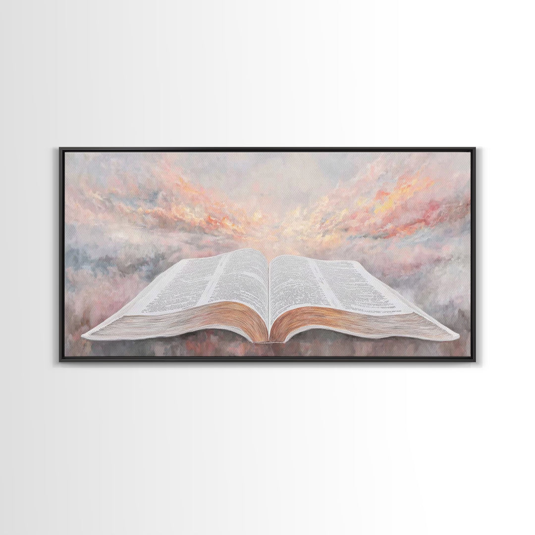 Graceful Word, Framed Canvas Print, Christian Wall Art, Christian Art Canvas, Christian Decor, Subtle Christian Art, Christian Christmas Ar