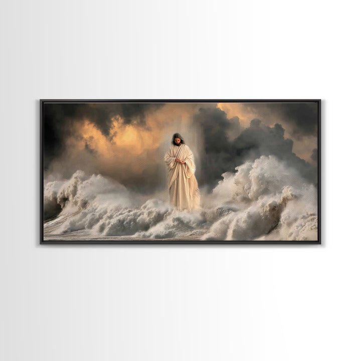 Heavenly Horizon – Framed Canvas Print – Christian Art Canvas – Jesus Painting – Christian Christmas Art – Subtle Christian Art – Christian