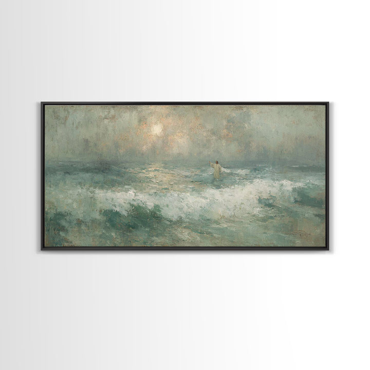 Arms Of Salvation – Framed Canvas Print – Christian Wall Art – Jesus Painting – Large Christian Painting – Christian Art Canvas – Christian